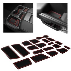 CupHolderHero fits Chevy 2019-2022 Double Cab | Bench Seats, Red Trim