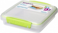 Sistema 450ml Sandwich Box to Go, One Box (Colors May Vary)