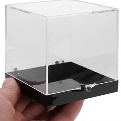 2Pcs Clear Lid Display Boxes for Rock and Mineral Storage with Stylish Design