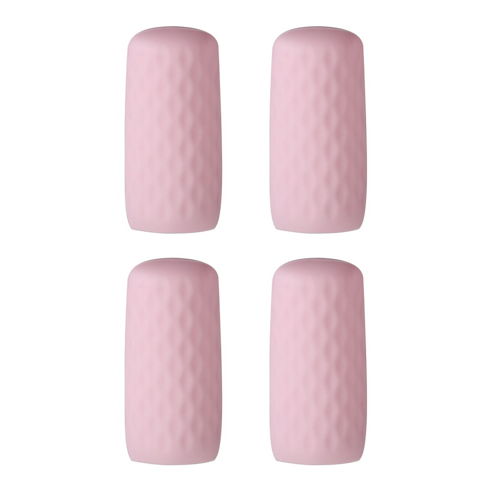 4 Pack Silicone Bottle Covers for Travel, Stretching Elastic Sleeves, Pink