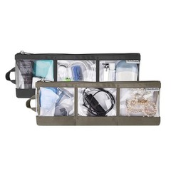 Travelon Set of 2 Accessory Organizer One Size, Black/Nutmeg