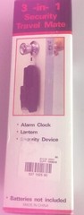 Travel Mate Alarm Clock/ 3- in 1 Security Lantern and Security Device/ Brand New