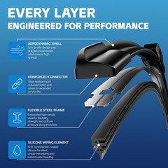 JARHOT Wiper Blades Toyota Highlander 2020-2023 26/18/10