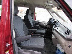 Front Seat Covers fits for VOLKSWAGEN T 7 MULTIVAN FABRICK BLACK GREY