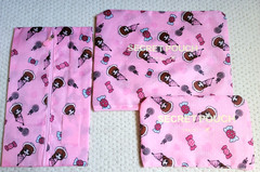 Set of 6 Namoyo Pink Girl Travel Packing Cubes & Pouches for Luggage Suitcases