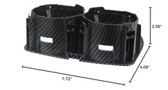 Osompar Center Console Cup Holder Insert (Carbon Fiber) Carbon Fiber