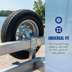 Heavy Duty Spare Tire Carrier Mount Bracket for Utility Boat Trailer Wheel