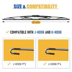 16 Pack Wiper Blades Silicone Windshield Wipers All Seasons Durable 22 Inch