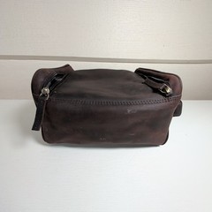 ELIZO XL Hanging Leather Toiletry Bag Full Grain Dopp Kit Travel Organizer