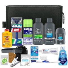 20-Piece Men&rsquo;s Travel Kit – TSA Compliant Essentials, Dove Grooming Products, Do