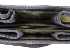 Folding Hook and Loop Nylon Trunk Organizer w Handles 2-Section Stiff Sided