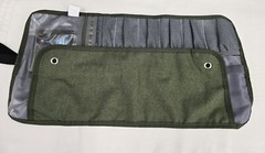 Estour Toiletry Bag Mens Zipper Pouches Army Green Roll Up
