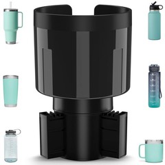 TYKOR Car Cup Holder Expander Adapter with Offset Base, black