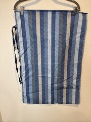 Patagonia Laundry Bag Sack Stash Tie Top Camp Hike 18 x 27” Blue Stripe