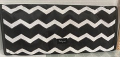 Thirty One Flat Iron / Curling Iron Travel Case Black White Chevron Flap Close