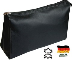 Extra Large Richard Jäger Leather Toiletry Bag Made In Germany