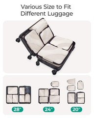 Bagsmart Compression Packing Cubes For Travel 6 Set Travel Packing Cubes For