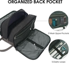 Waterproof Canvas Toiletry Bag for Men Women Large Travel Organizer