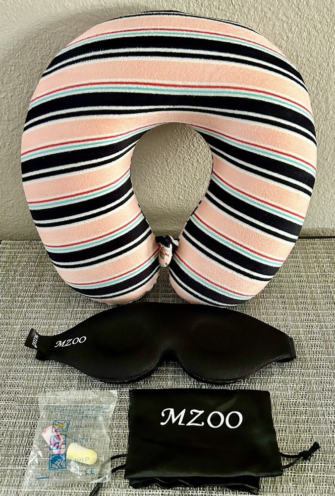 MZOO Contoured Luxury Eye Mask + Ellen Tracy Travel Pillow – CLEAN Travel Ready!