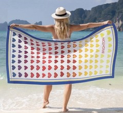 Brighton Beach Towel Ombré Heart 60” X 30” Pool Summer NWT! In original bag!