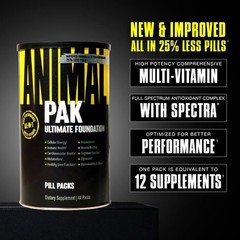 Animal Pak Multivitamin – Daily Packs for Men & Women, 44 Ct, Immune Support
