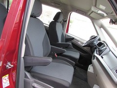 Front Seat Covers fits for VOLKSWAGEN T 7 MULTIVAN FABRICK BLACK GREY