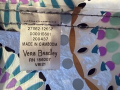 Vera Bradley Clear Toiletry Bag Gray Multicolor Medallion Cosmetic Travel Case