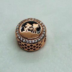 Minnie and Mickey Bead Exclusive Charm S925 Sterling Silver rose gold