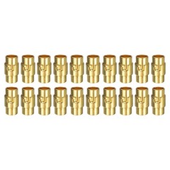 20pcs Leather Rope Lose with Magnetic Closure, Hole 7mm, Gold Color