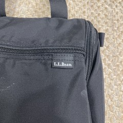 L.L. Bean Personal Organizer Travel Hanging Toiletry Bag Black Medium Size Nylon