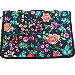 Vera Bradley Black Hanging Accessory Jewelry Travel Bag Zips Shut Carry Handle