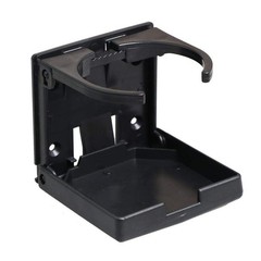 2PCS Adjustable Folding Drink Holder with Screws and Tapes, Black