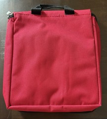 Embark Red Hanging Toiletry Bag Zip Closure Top Hanger 9×10 1/2 in