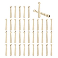 For Bolo Tie, 40 Piece Light Gold Alloy Replacement Caps, 2&Prime;