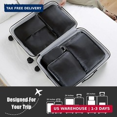 PANDA JOYS 4 Set Compression Packing Cubes Travel – Travel Accessories Expandabl