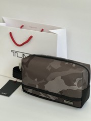 Tumi City Map Camo Black Medium Kit Travel Accessory Zipper Pouch Bag