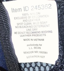 LL Bean Personal Organizer Polyester Toiletry Large Bag Blue