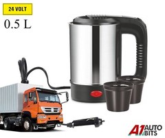 24V Portable Kettle 500ML Travel Hot Water Heater For Truck Man Daf Scania Volvo