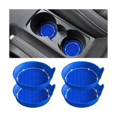 Osilly Bling Car Cup Holder Coaster, 4 Pack Universal Insert Coasters Blue