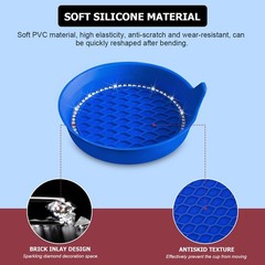 Osilly Bling Car Cup Holder Coaster, 4 Pack Universal Insert Coasters Blue