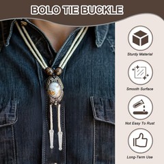 12Pcs for Bolo Tie 1.2&Prime; Replacement Tips Alloy Style Silver Finish