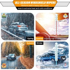 AUTOBOO Windshield Wiper Blade Replacement for Jeep Compass 2016-2017
