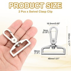 2Pcs Cricket Hook Ring D 1-1/2&Prime;, for Silver, Press