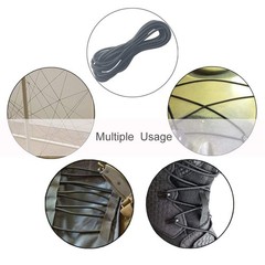 EKEV 1/8&Prime; × 25 ft Elastic Shock Cord Bungee Ropes – 1/8 in × 25 ft, Black