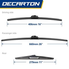 3Piece Wiper Blades Set for Kia Sportage 20172022, 26/16&Prime;/11&Prime; U/J Hooks »