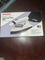 Franzus Portable Folding Travel Iron Steam Spray 120v/240v Dual LT-15 New Box