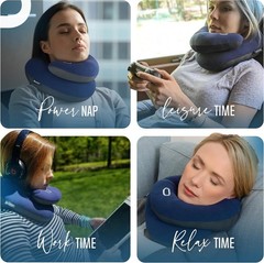 Adjustable Neck Pillow,Patented Support with Carry Bag for Long Flight Sleep