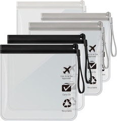 5Pcs TSA Approved Toiletry Bag-Quart Size Travel Bag for EU UK & US Carry-On Reg