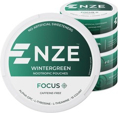 Caffeine Free Nootropic Pouches (Wintergreen) – Nootropic Pouches with Alpha GPC