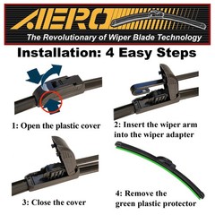 Aero Wiper Blades 22 Inch Pair All Season Direct Replacement With Refills